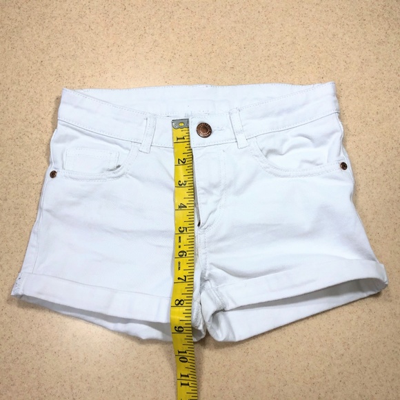 Girls H&M Twill White Hem Shorts, Size 9-10Y - Picture 6 of 6